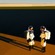 An illustration of two astronauts by John Macaraeg